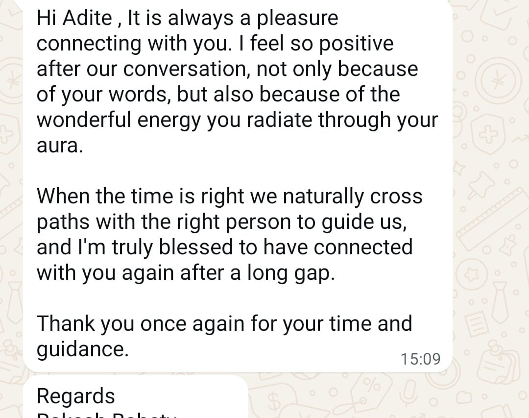 Client review for Adite Sareen